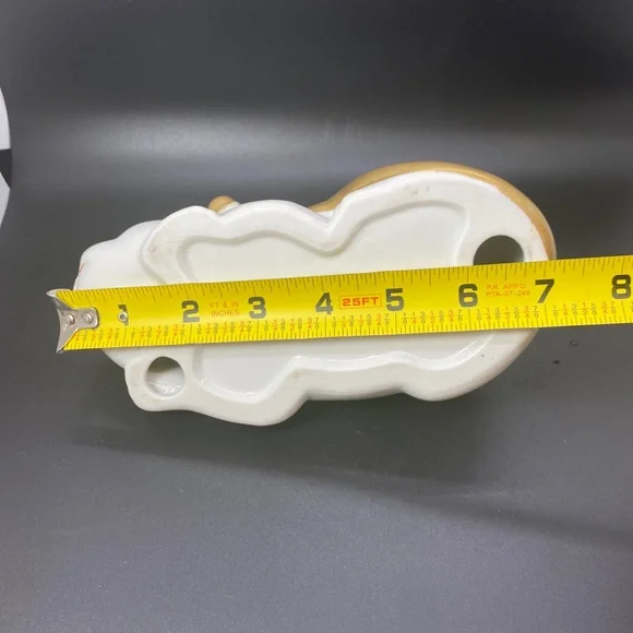 Vtg Porcelain Sleeping Cat w/ Hand Painted Butterflies - Made in Japan #268 - Picture 5 of 9